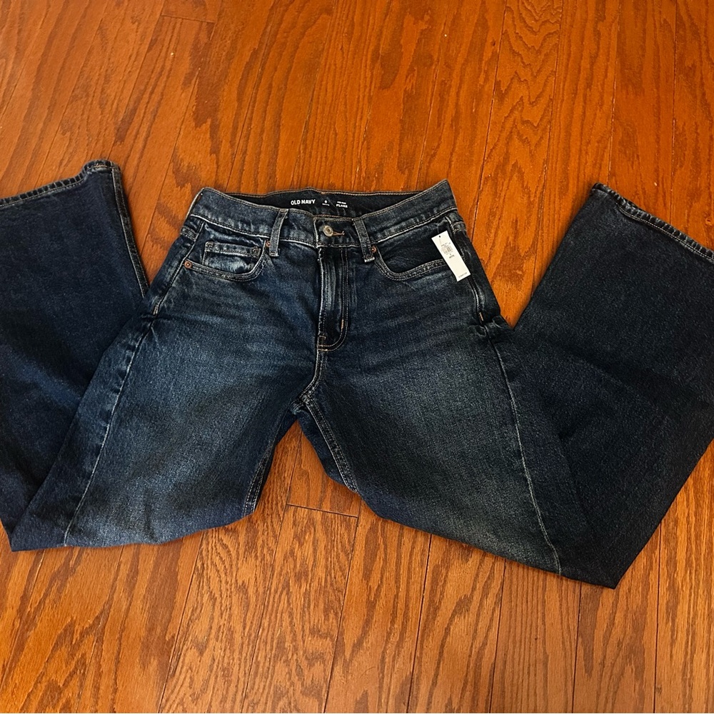 Old Navy Mid-Rise Split-Seam Flare Jeans Size 0P NWT - Picture 3 of 6